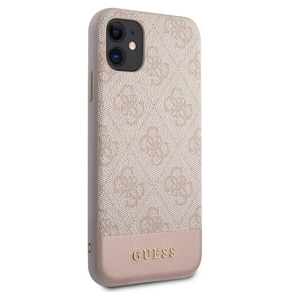 Etui Guess 4G Stripe Collection na iPhone 11 / Xr 6,1" - różowe