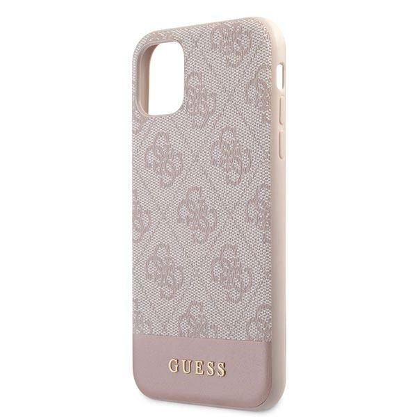 Etui Guess 4G Stripe Collection na iPhone 11 / Xr 6,1" - różowe