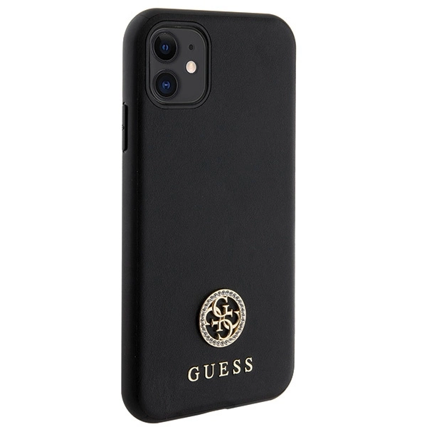 Etui Guess Strass Metal Logo na iPhone 11 / Xr 6.1" - czarne