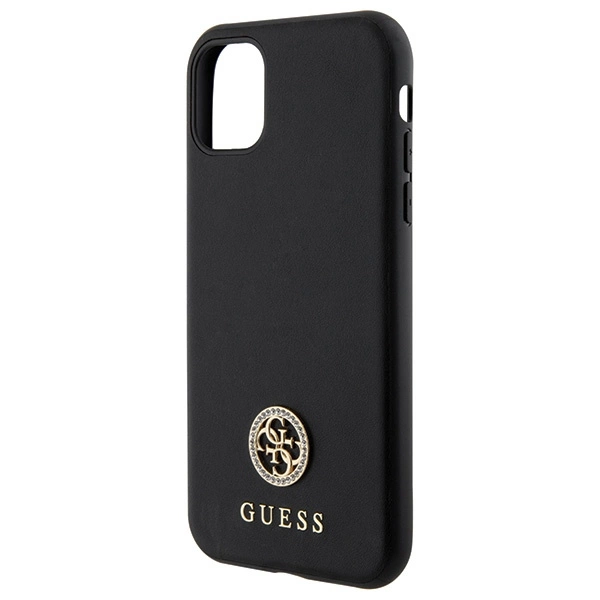 Etui Guess Strass Metal Logo na iPhone 11 / Xr 6.1" - czarne