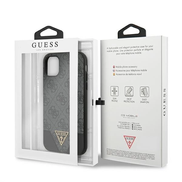 Etui Guess 4G Triangle Collection na iPhone 11 6,1" / Xr - szare