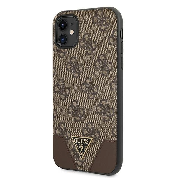 Etui Guess 4G Triangle Collection na iPhone 11 6,1" / Xr 6,1" - brązowe