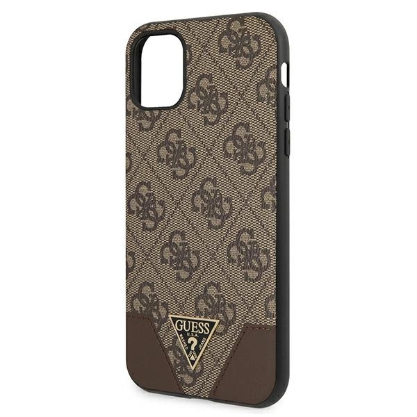 Etui Guess 4G Triangle Collection na iPhone 11 6,1" / Xr 6,1" - brązowe