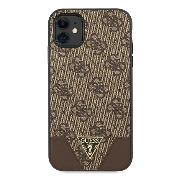 Etui Guess 4G Triangle Collection na iPhone 11 6,1" / Xr 6,1" - brązowe