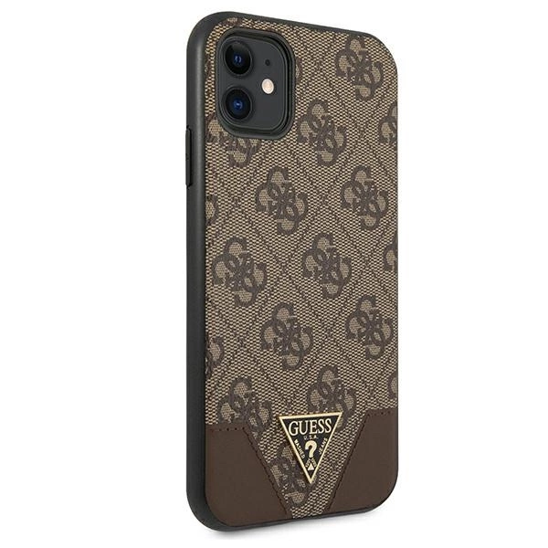 Etui Guess 4G Triangle Collection na iPhone 11 6,1" / Xr 6,1" - brązowe