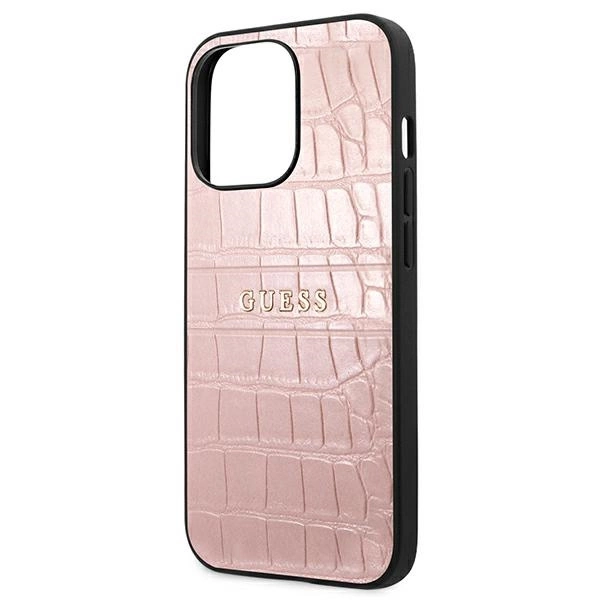 Etui Guess Croco Strap Collection na iPhone 13 Pro / 13 6,1" - różowe
