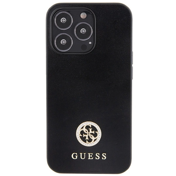 Etui Guess Strass Metal Logo na iPhone 13 Pro 6.1" - czarne