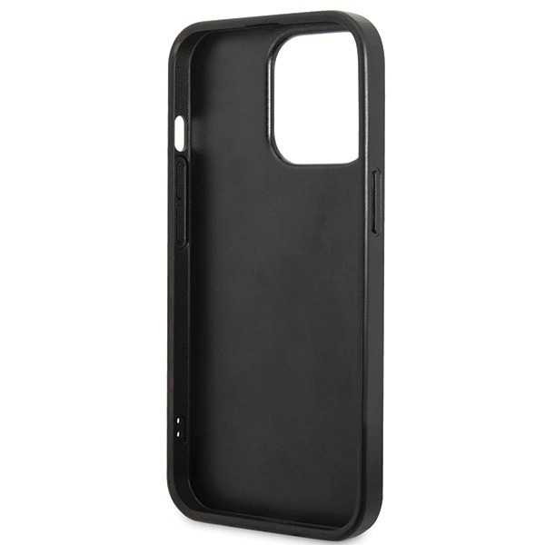 Etui Guess Strass Metal Logo na iPhone 13 Pro 6.1" - czarne
