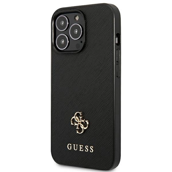 Etui Guess Saffiano 4G Small Metal Logo na iPhone 13 Pro / 13  6,1" - czarne