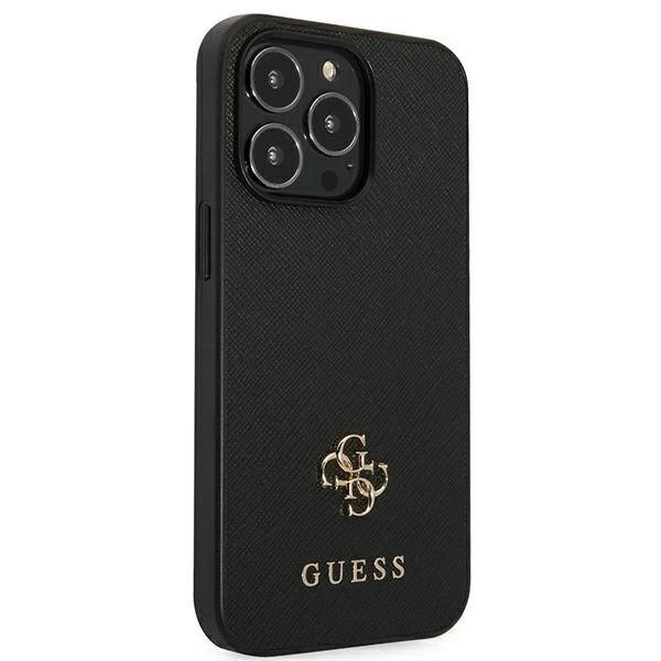 Etui Guess Saffiano 4G Small Metal Logo na iPhone 13 Pro / 13  6,1" - czarne