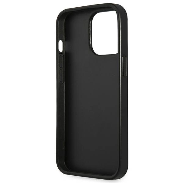 Etui Guess Saffiano Triangle Logo na iPhone 13 Pro / 13  6,1" - srebrne