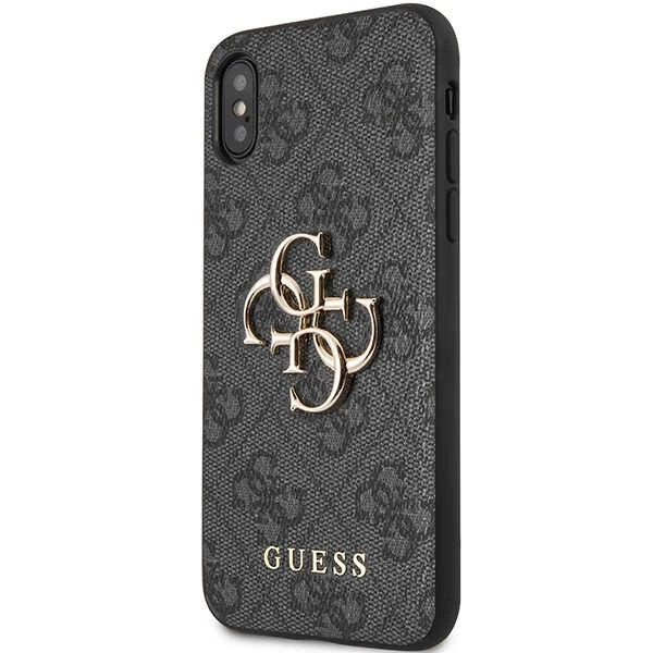 Etui Guess 4G Big Metal Logo na iPhone X / XS - szare