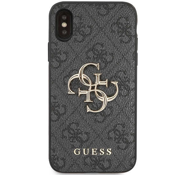 Etui Guess 4G Big Metal Logo na iPhone X / XS - szare