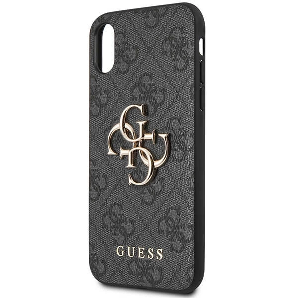 Etui Guess 4G Big Metal Logo na iPhone X / XS - szare