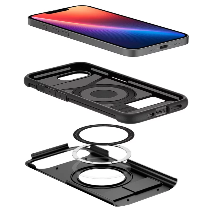 Etui Spigen Slim Armor MagSafe na iPhone 16e / 17e- czarne
