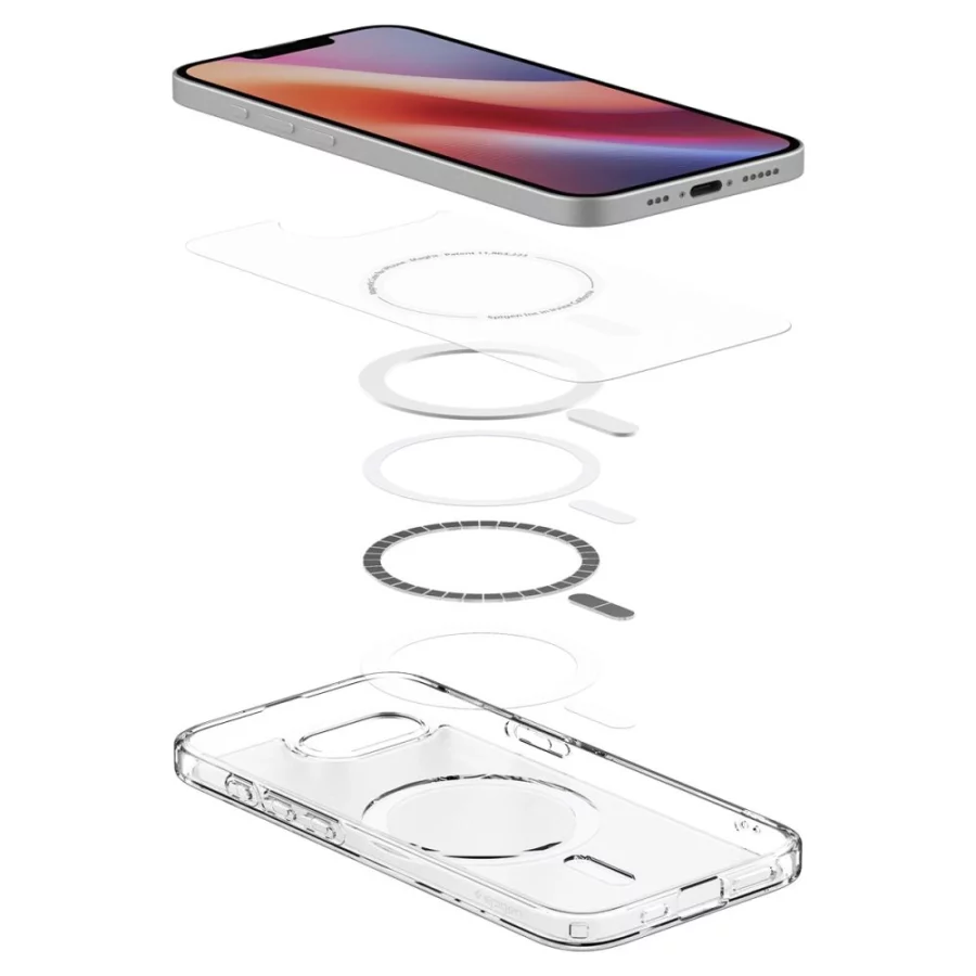 Etui Spigen Ultra Hybrid MagSafe na iPhone 16e / 17e- białe, półprzezroczyste
