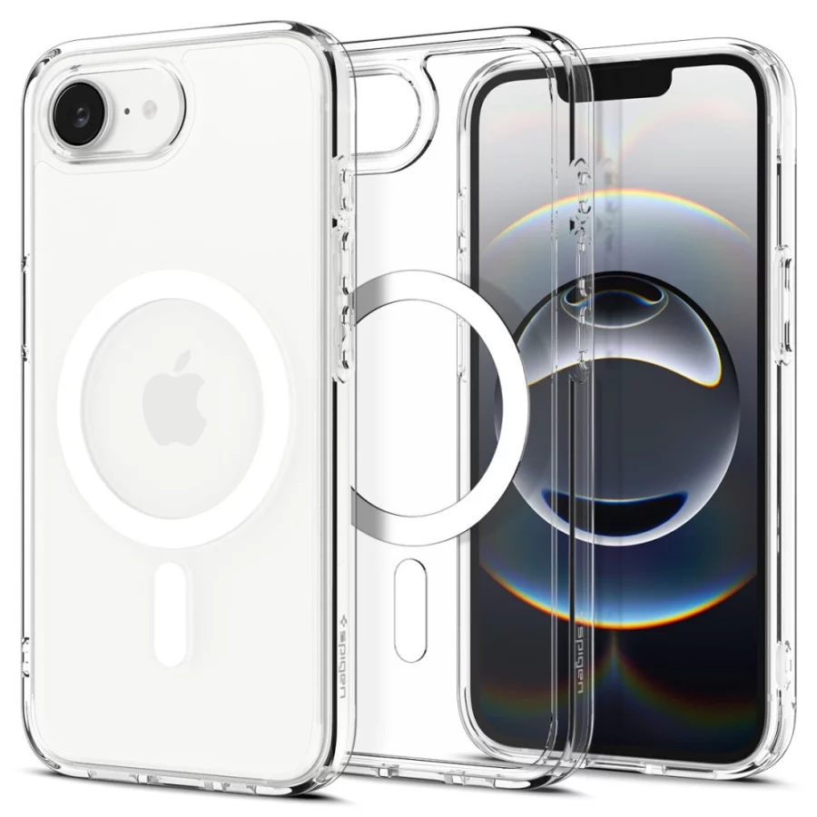 Etui Spigen Ultra Hybrid MagSafe na iPhone 16e / 17e - przezroczyste