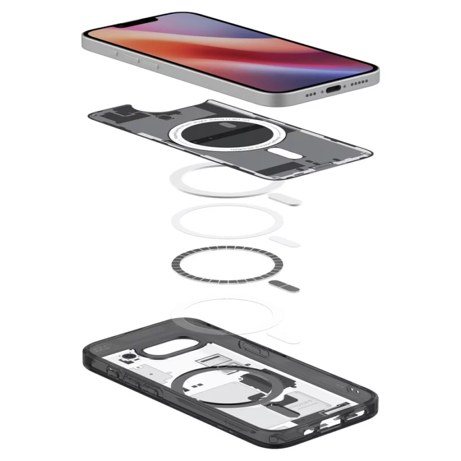 Etui Spigen Ultra Hybrid MagSafe na iPhone 16e / 17e Zero One - czarne