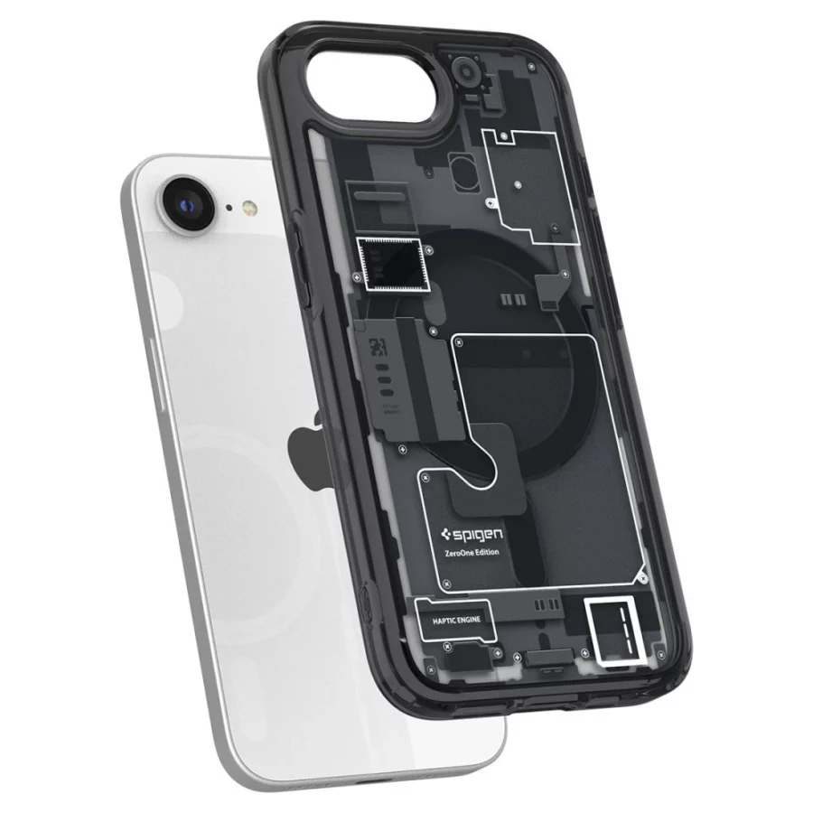 Etui Spigen Ultra Hybrid MagSafe na iPhone 16e / 17e Zero One - czarne