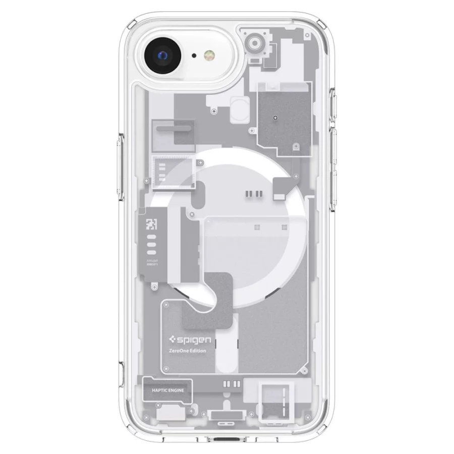 Etui Spigen Ultra Hybrid MagSafe na iPhone 16e / 17e Zero One - białe