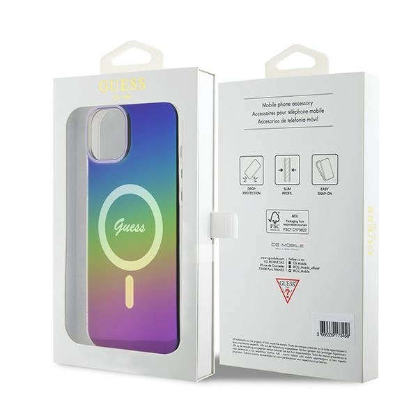 Etui Guess IML Iridescent MagSafe na iPhone 15 / 14 / 13 6.1" - multikolor