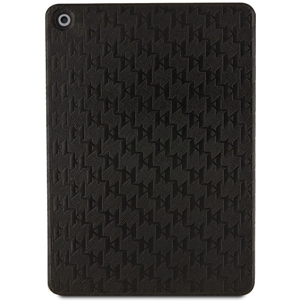 Etui Karl Lagerfeld Saffiano Monogram Ikonik na iPad 10.2" 2019 (7 gen.) Folio Magnet Allover Cover - czarne