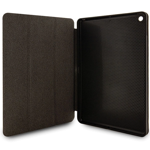 Etui Karl Lagerfeld Saffiano Monogram Ikonik na iPad 10.2" 2019 (7 gen.) Folio Magnet Allover Cover - czarne