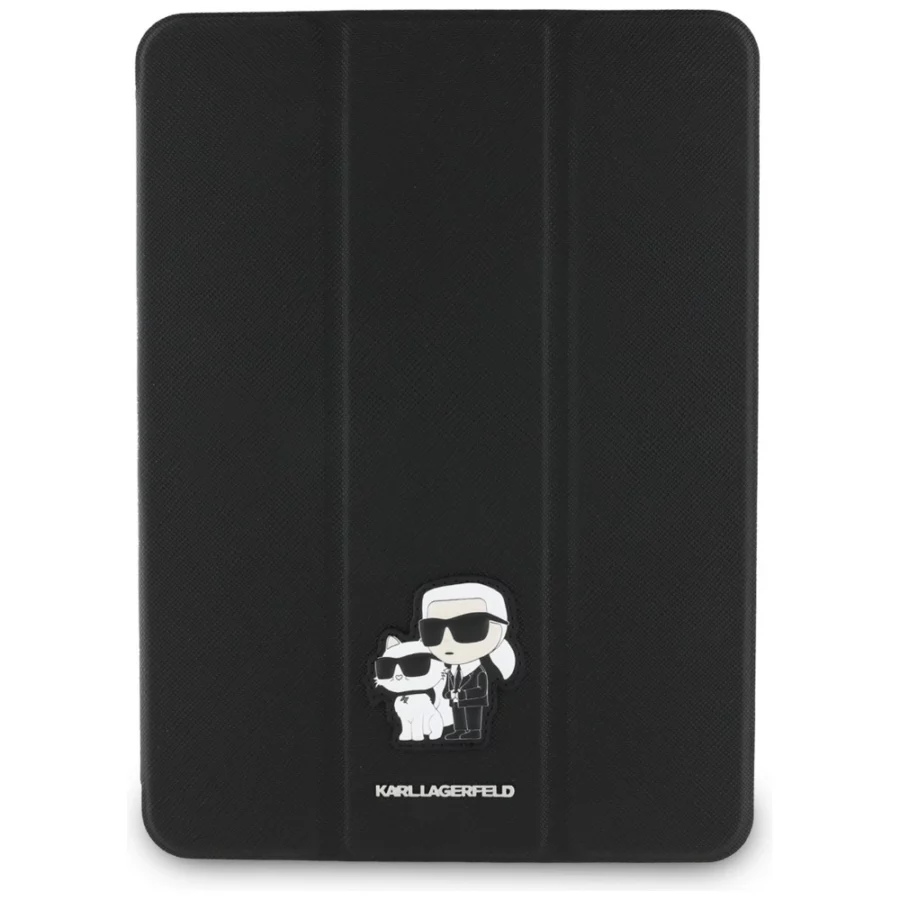 Etui Karl Lagerfeld Saffiano Magnetic Karl & Choupette na iPad Air 11" 2024 Book Cover - czarne