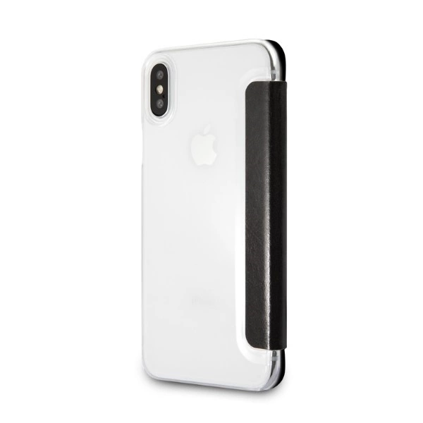 Etui Karl Lagerfeld Signature Glitter na iPhone X / Xs - czarne