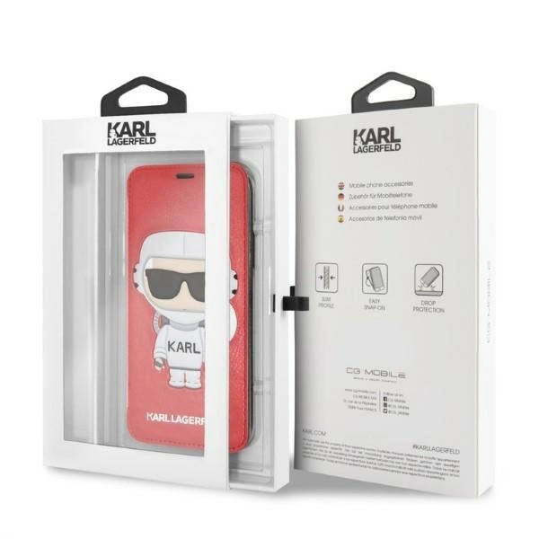 Etui Karl Lagerfeld Karl Space Cosmonaut na iPhone X / XS  - czerwone