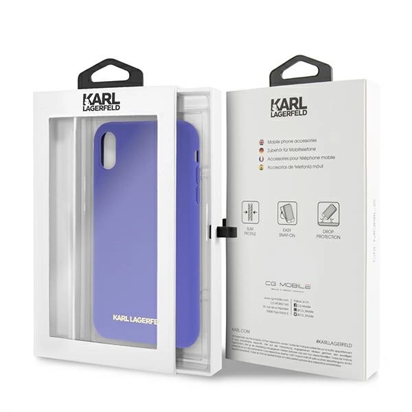 Etui Karl Lagerfeld Silicone na iPhone Xr  - fioletowe