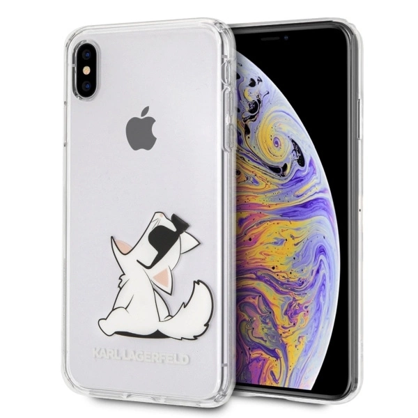 Etui Karl Lagerfeld Choupette Fun na iPhone Xs Max - przezroczyste