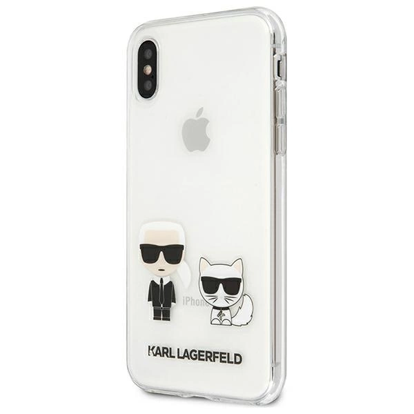 Etui Karl Lagerfeld Karl & Choupette na iPhone Xs Max - przezroczyste