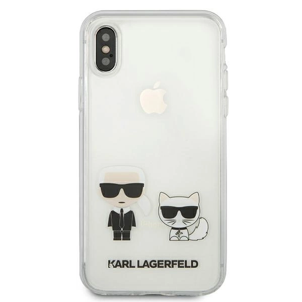 Etui Karl Lagerfeld Karl & Choupette na iPhone Xs Max - przezroczyste