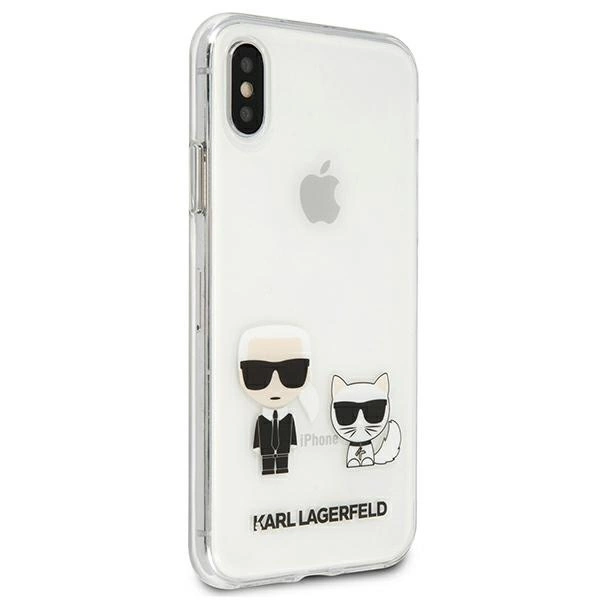 Etui Karl Lagerfeld Karl & Choupette na iPhone Xs Max - przezroczyste