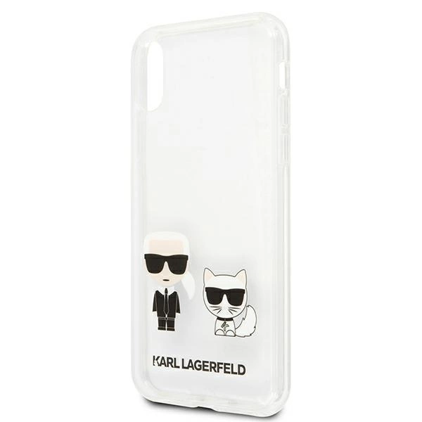 Etui Karl Lagerfeld Karl & Choupette na iPhone Xs Max - przezroczyste