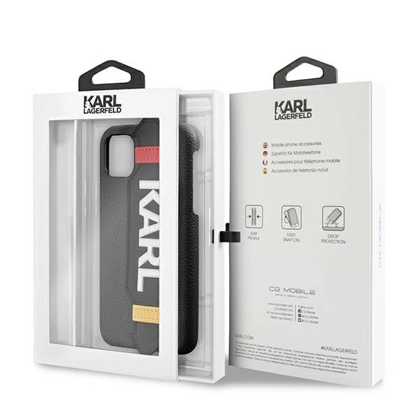 Etui Karl Lagerfeld Strap na iPhone 11 Pro 5,8" - czarne