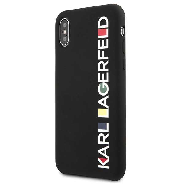 Etui Karl Lagerfeld Glossy Bauhaus na iPhone X / XS - czarne