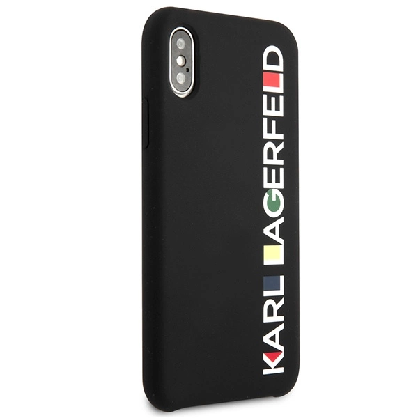Etui Karl Lagerfeld Glossy Bauhaus na iPhone X / XS - czarne