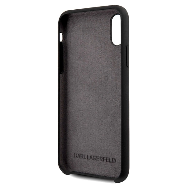 Etui Karl Lagerfeld Glossy Bauhaus na iPhone X / XS - czarne