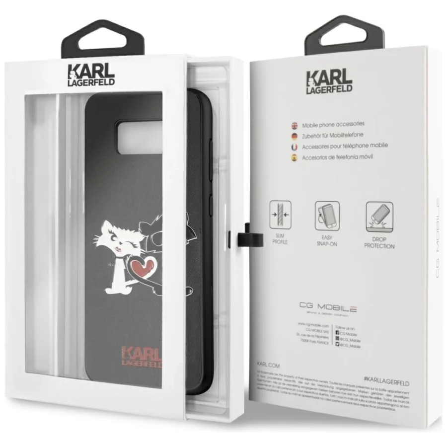 Etui Karl Lagerfeld Choupette In Love na Samsung Galaxy S8 Plus - czarne