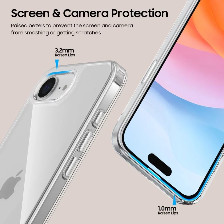 Etui Tech-Protect FlexAir Hybrid na iPhone 16e / 17e - przezroczyste