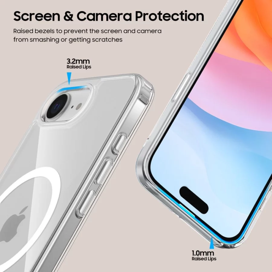 Etui Tech-Protect FlexAir Hybrid MagSafe na iPhone 16e / 17e - przezroczyste
