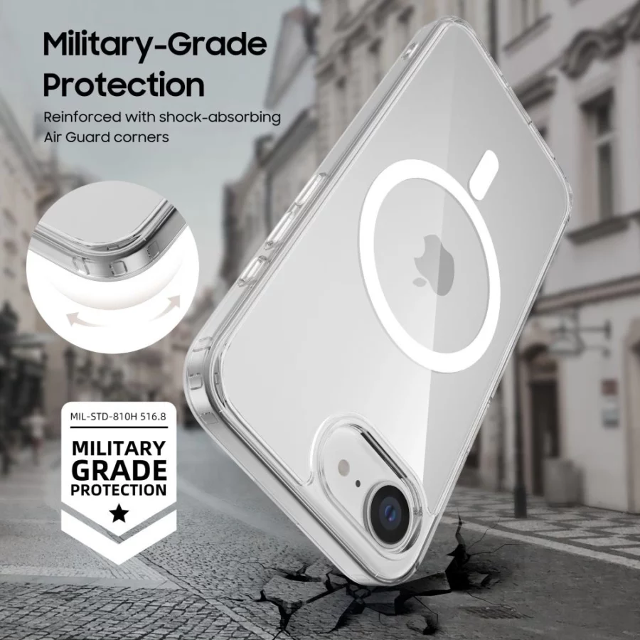 Etui Tech-Protect FlexAir Hybrid MagSafe na iPhone 16e / 17e - przezroczyste