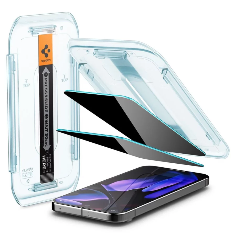 Szkło prywatyzujące Spigen Glas.TR "Ez Fit" Privacy HD 2-pack na Google Pixel 9 / 9 Pro