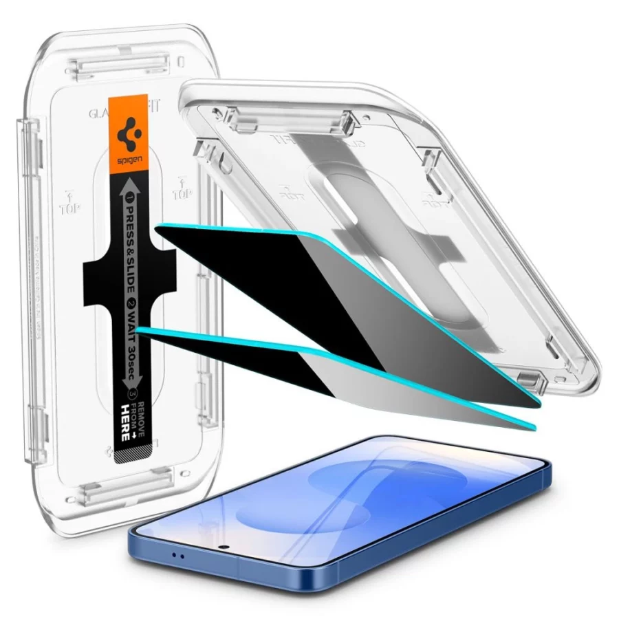 Szkło prywatyzujące Spigen Glas.TR "Ez Fit" Privacy HD 2-pack na Samsung Galaxy S24 / S25