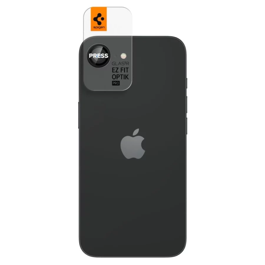 Osłona aparatu Spigen Optik Pro GLAS.TR "Ez Fit" 2-pack na iPhone 16e / 17e - czarna