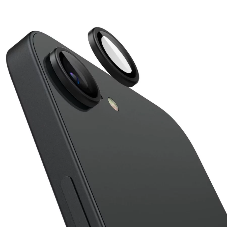 Osłona aparatu Spigen Optik Pro GLAS.TR "Ez Fit" 2-pack na iPhone 16e / 17e - czarna