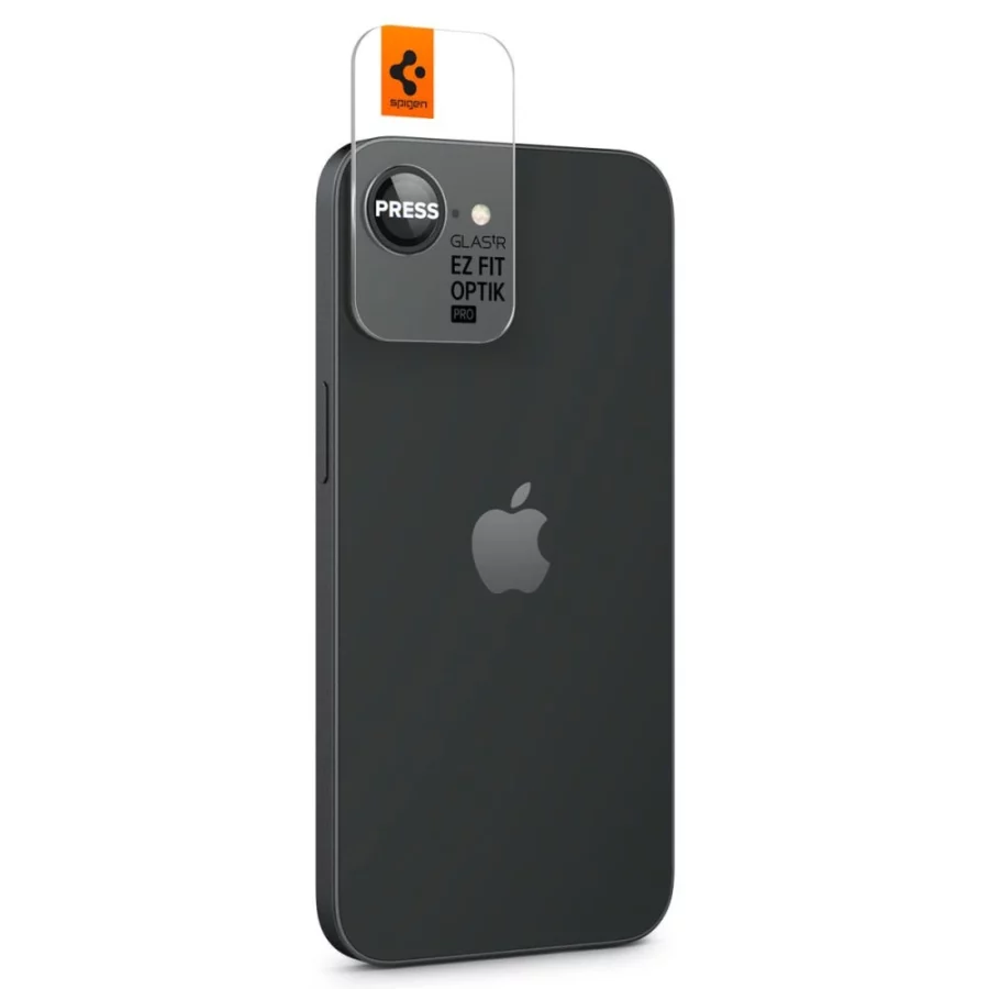 Osłona aparatu Spigen Optik Pro GLAS.TR "Ez Fit" 2-pack na iPhone 16e / 17e - czarna