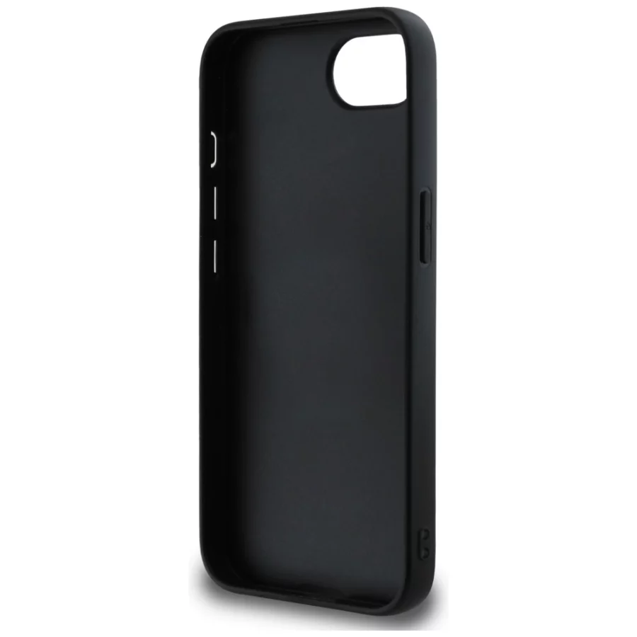 Etui Guess PU Grained 4G Metal Logo na iPhone 16e - czarne